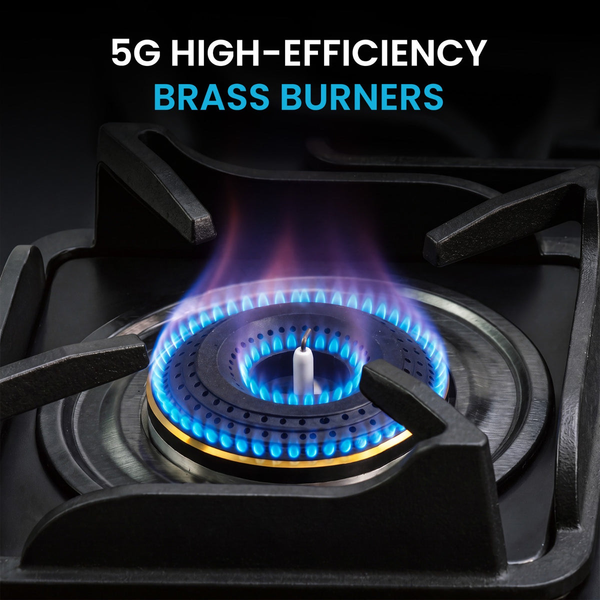 Sunshine Shine Platinum Hobtop 4 Burner Black Matte Finish Burners
