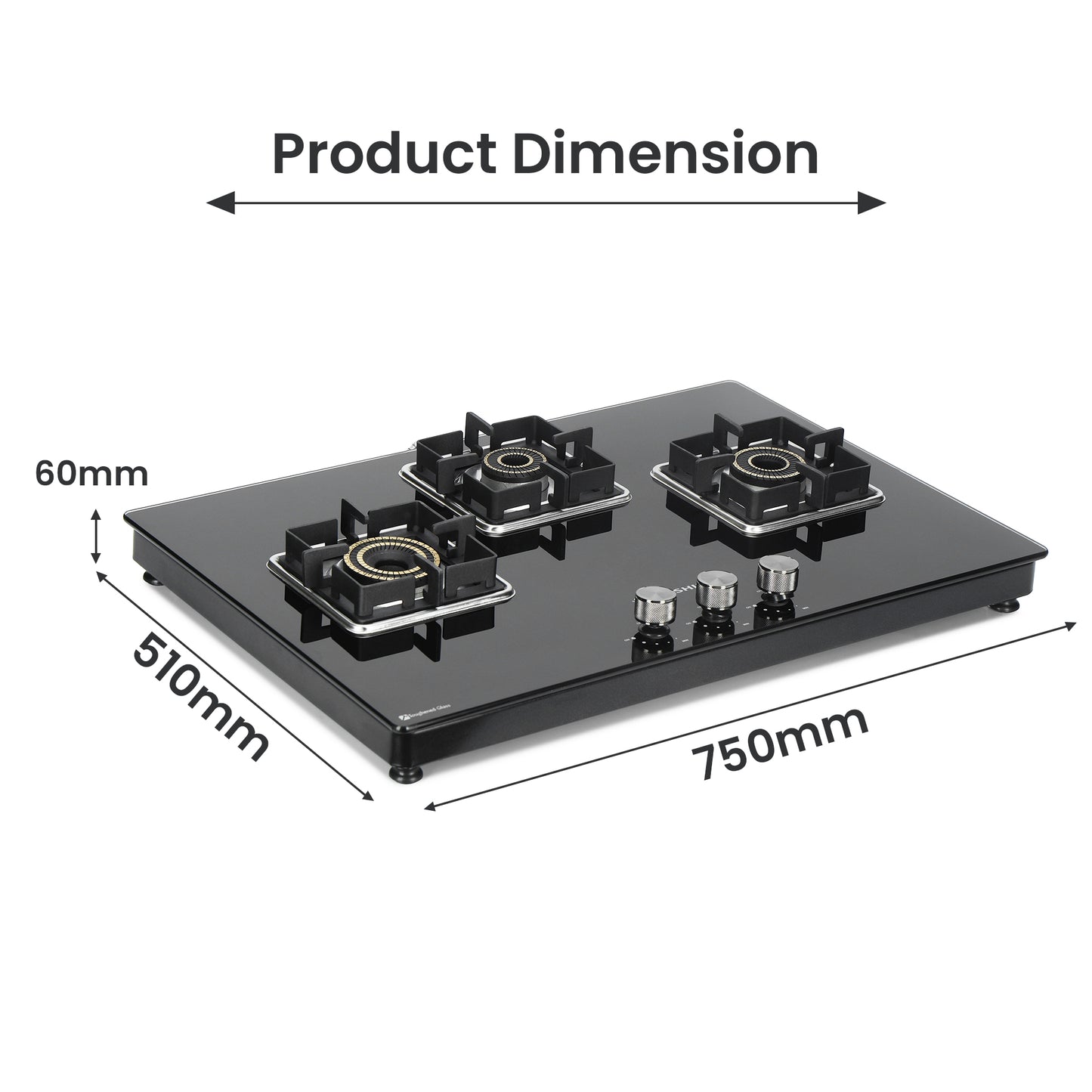 Sunshine Shine Three Burner Gas Stove/Hob Top Auto Ignition