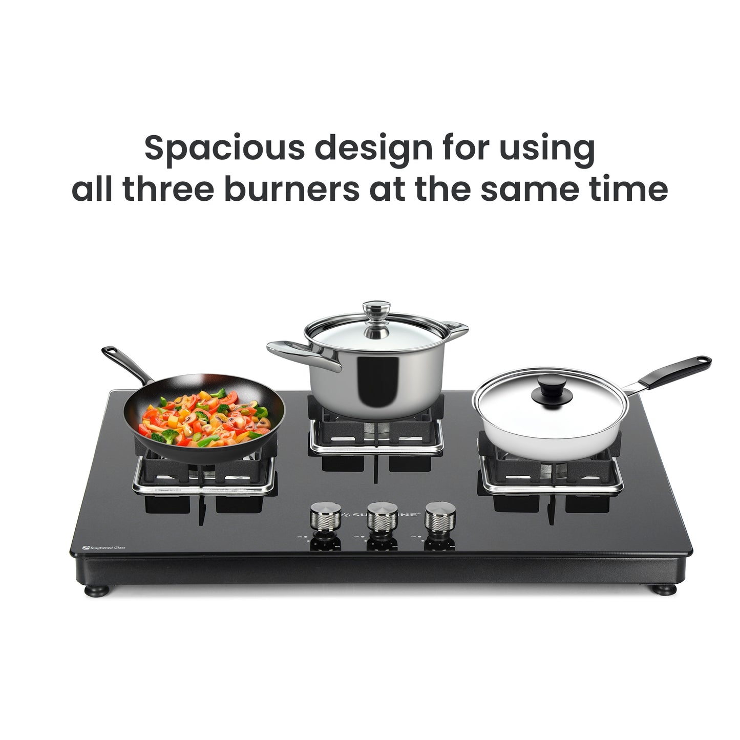 Sunshine Shine Three Burner Gas Stove/Hob Top Auto Ignition