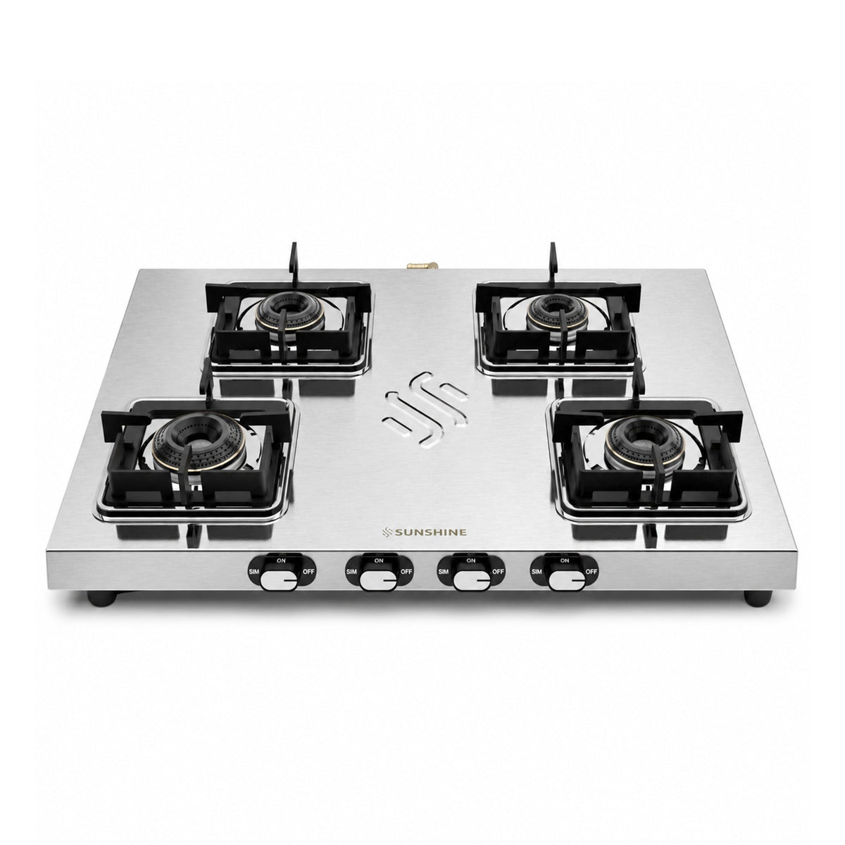Thunder 4 Burner Stainless Steel Gas Stove | 5 Year Body & Burner Warranty | 5G Technology