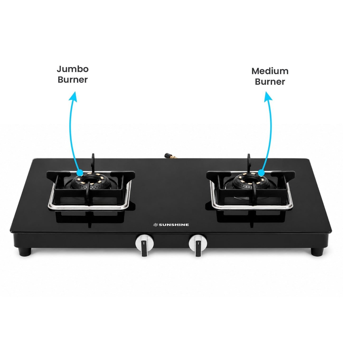 Sunshine Slimmest Aircross 2 Burner Gas Stove Manual Ignition
