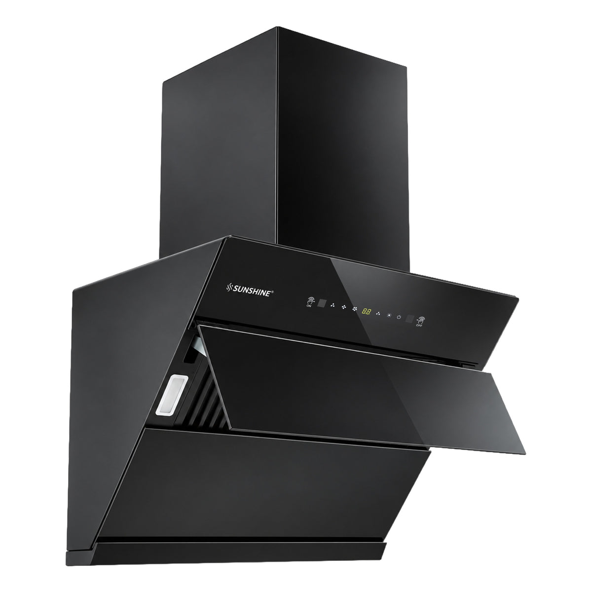 Hilux Kitchen Slant Chimney | 1500 m³/hr | Matt Finish | Auto-Clean | 60/75/90 CM