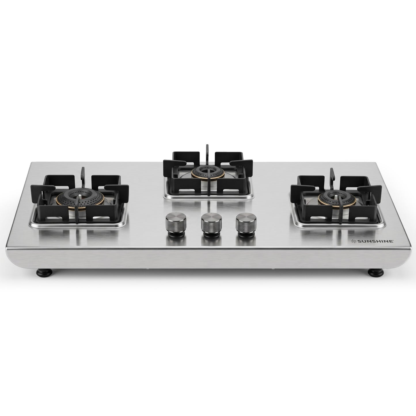 Sunshine Osaka Gas Stove | 10-year warranty on Burners & Valve | 2mm Stainless Steel |SABAF Valves | Matt Finish | 3 burner 