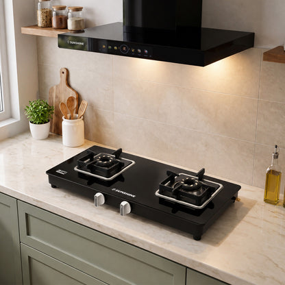 Sunshine Slimmest Aircross 2 Burner Gas Stove Manual Ignition