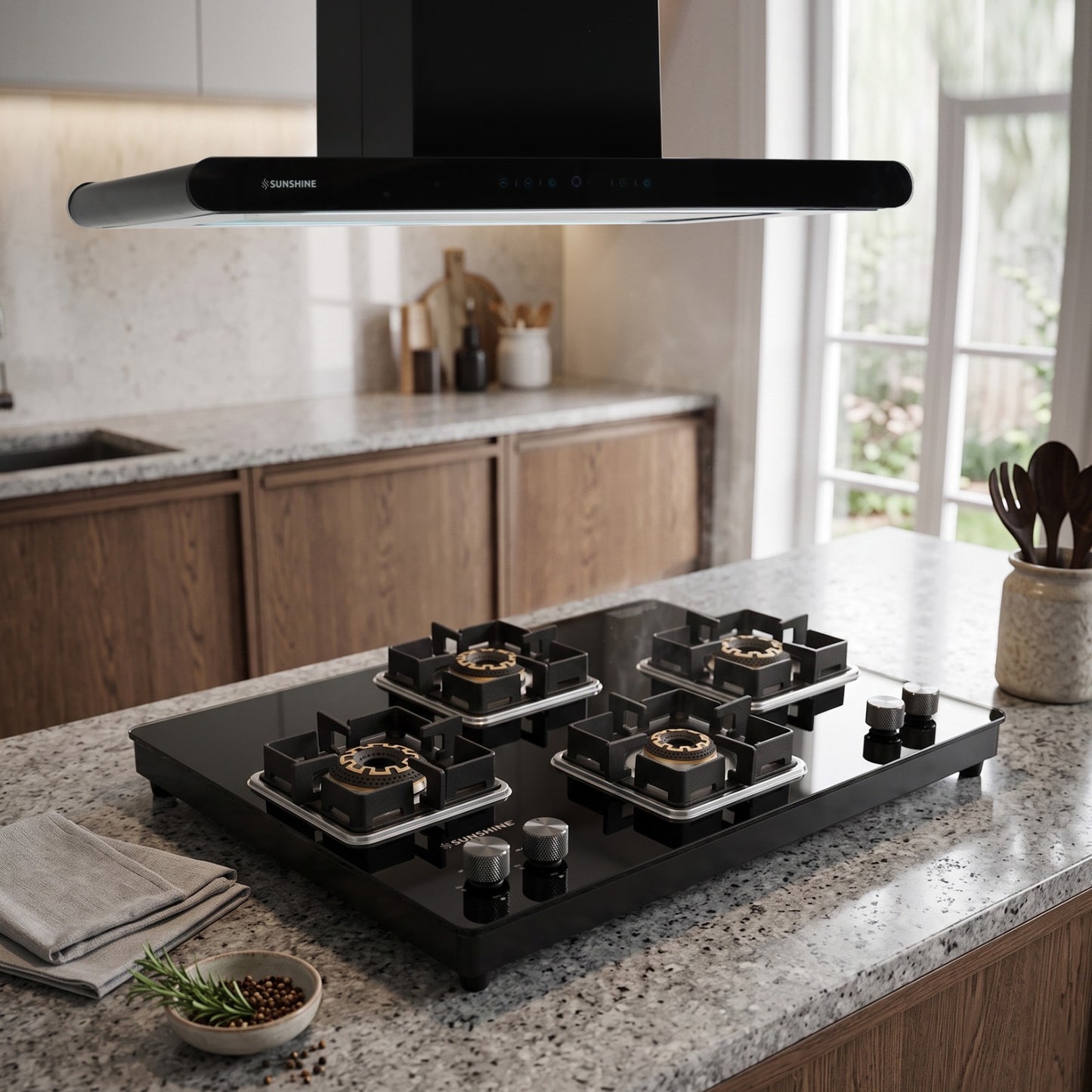 Shine Rhombus Hob Cooktop | SABAF Italian Valves