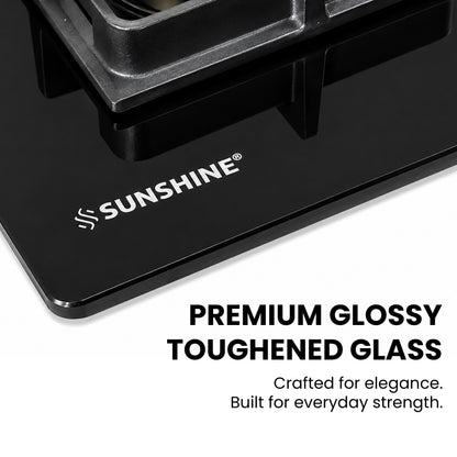 Sunshine Galio Built-in Hob | 5-Year Warranty | Glossy Toughened Glass | Auto Ignition