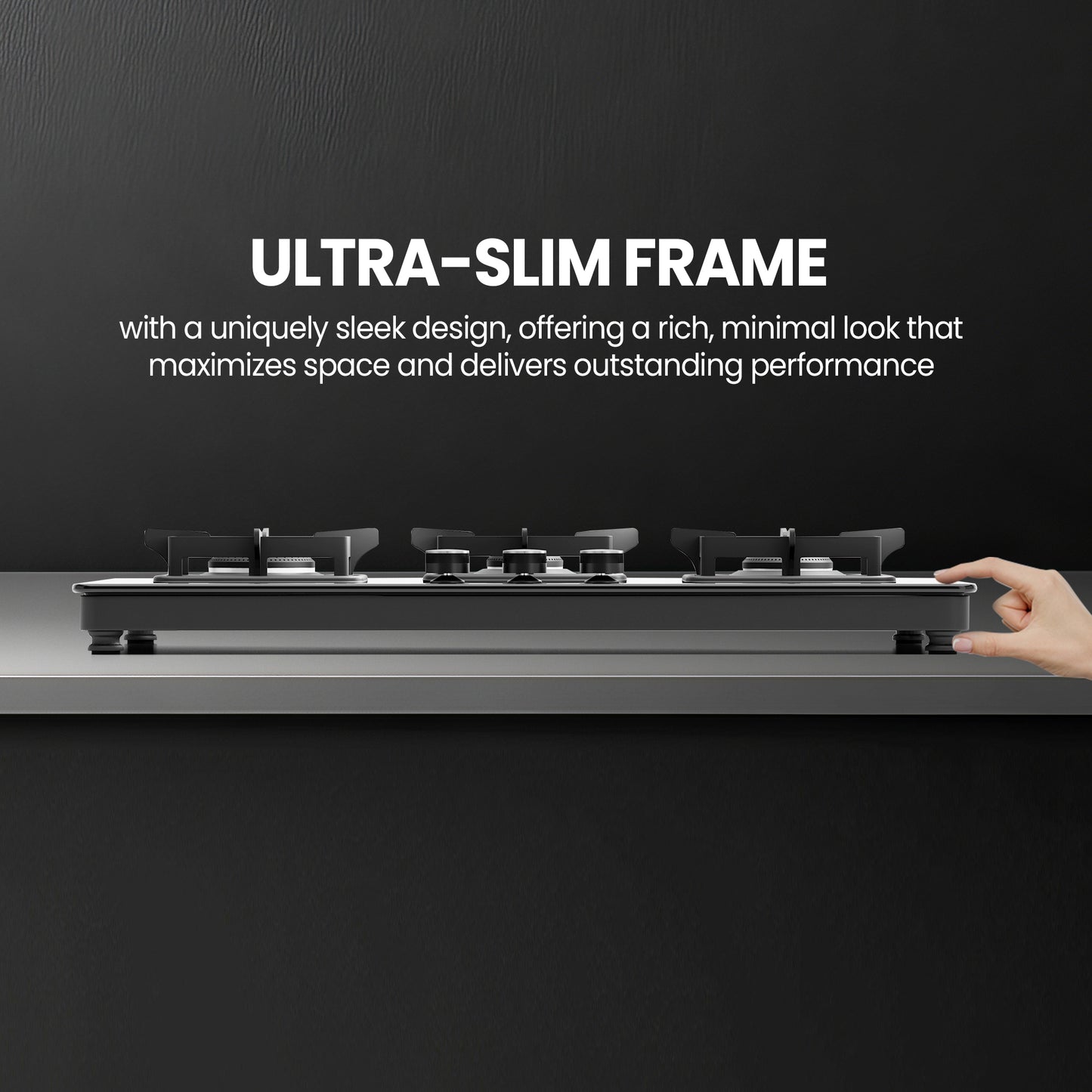 Sunshine Slimmest Magnite 3 Burner Glass Hob Top Cooktop Manual Ignition