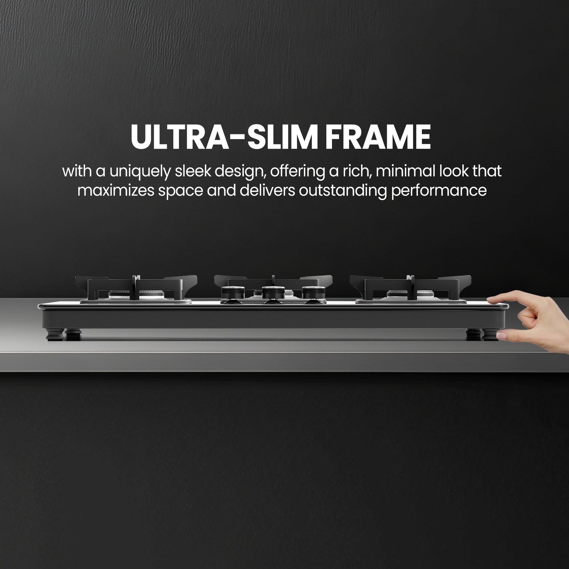 Sunshine Slimmest Magnite 3 Burner Glass Hob Top Cooktop Manual Ignition