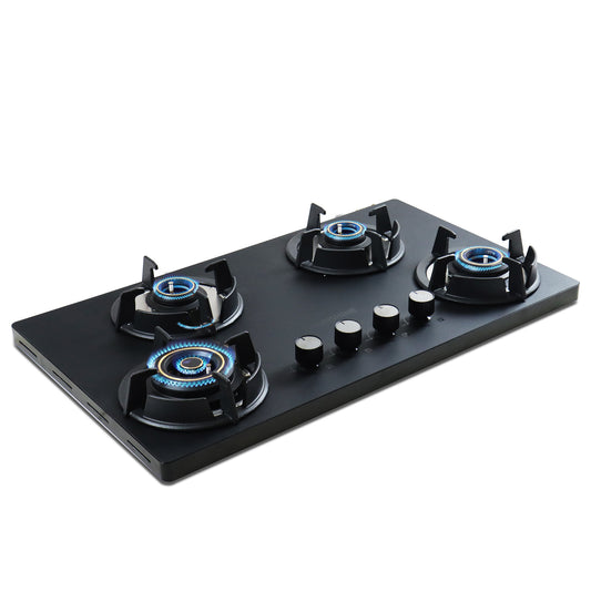 Sunshine Carnival Plus 784 Brass Burner Matt Finish Super Slim Tablet Hob 4 Burner Auto Ignition