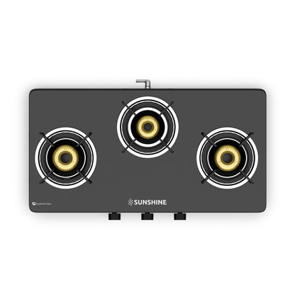 Sunshine Phoenix 3 Burner Gas Stove Cooktop Manual Ignition