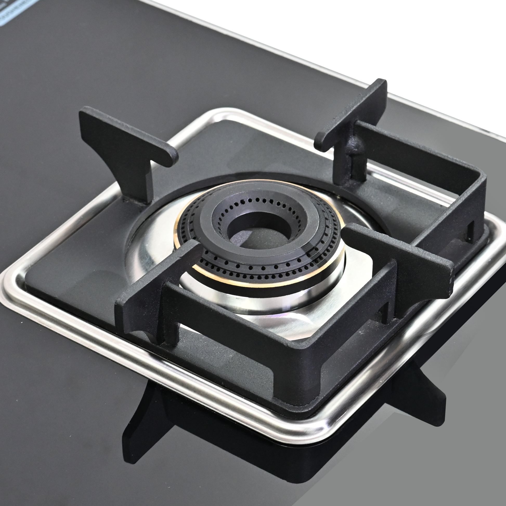 Sunshine Crystal 3 Burner | 3 Burner Glass Gas Stove | Hob Top Cooktop | Tempered Glass, 360° Rotating Brass Gas Nozzle | Manual Ignition | LPG Ready & PNG Compatible (Premium - Dual)