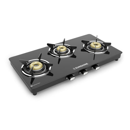 Sunshine Phoenix 3 Burner Gas Stove Cooktop Manual Ignition