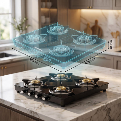 Sunshine Phoenix 4 Burner Gas Stove Cooktop Manual Ignition