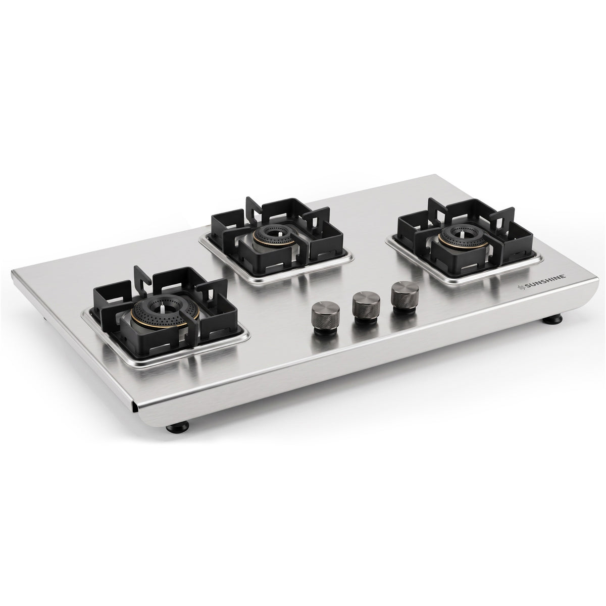 Osaka 3 Burner Gas Stove | 10-year warranty on Burners & Valve | 2mm Stainless Steel |SABAF Valves | Matt Finish