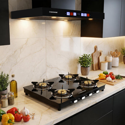 Sunshine Phoenix 4 Burner Gas Stove Cooktop Manual Ignition