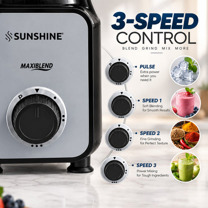 MaxiBlend Nutri Blender | 500W Mixer Grinder with 3 Jars