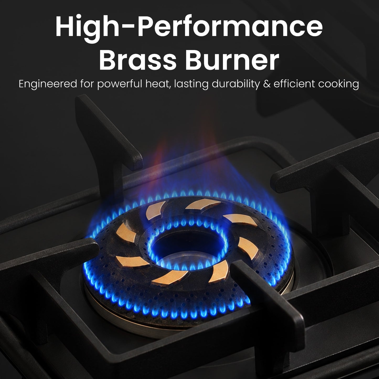 Sunshine Slimmest Magnite 4 Burner Glass Hob Top | SABAF Valves | Manual Ignition |