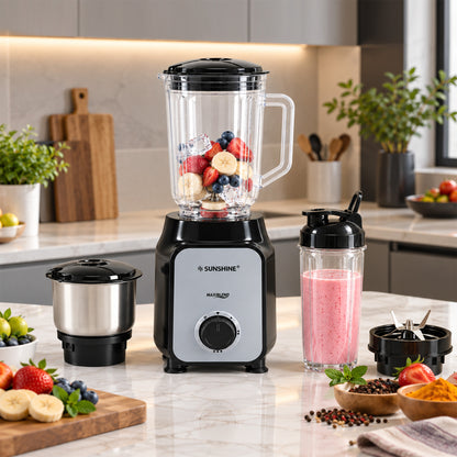 MaxiBlend Nutri Blender | 500W Mixer Grinder with 3 Jars