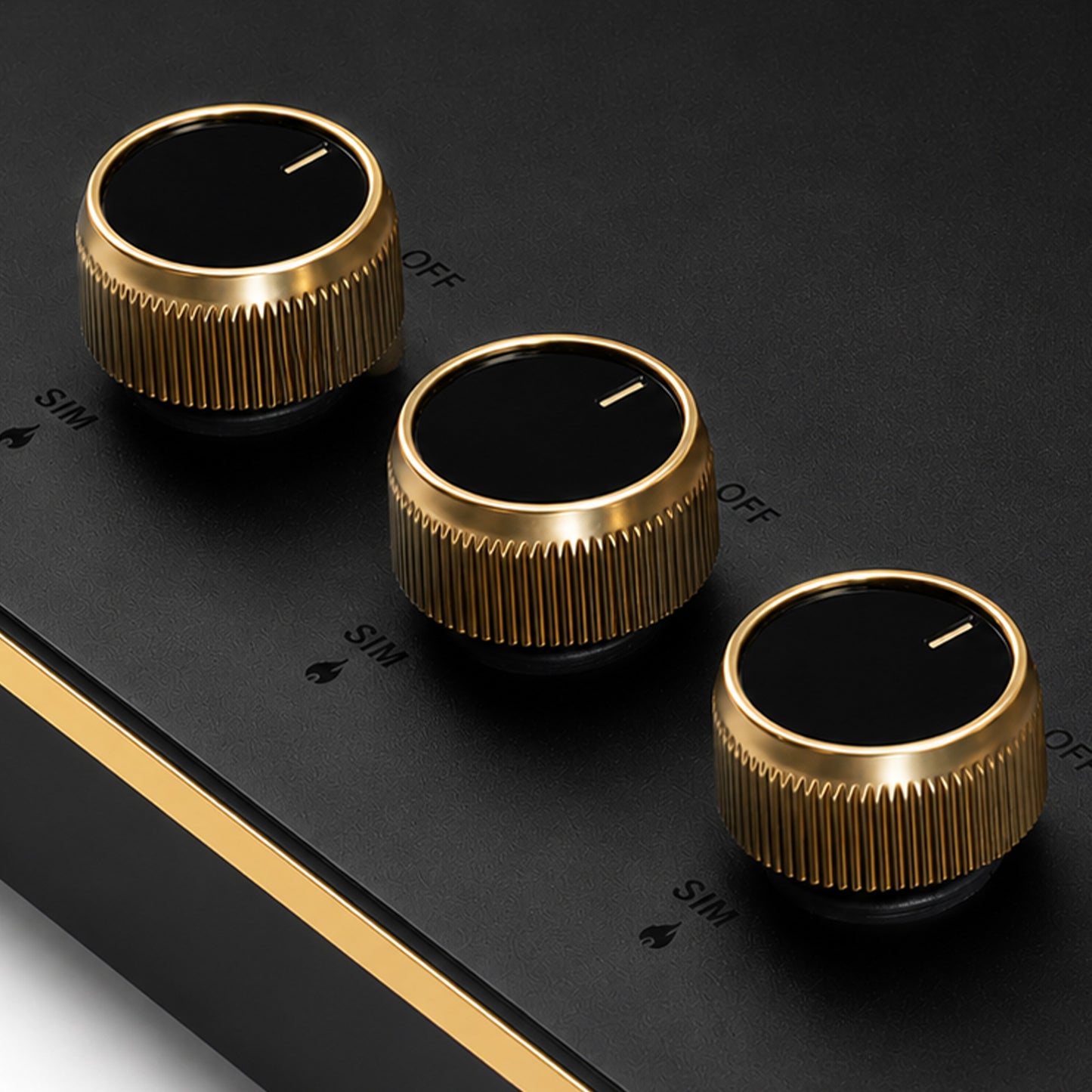 Shine Gold Hob Cooktop | SABAF Italian Valves | 3 & 4 Burners