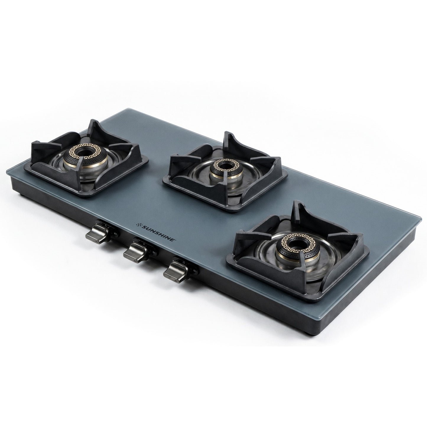 Kyoto Gas Stove | Midnight Blue Matt Finish | SABAF Italian Valves | 3 & 4 Burner