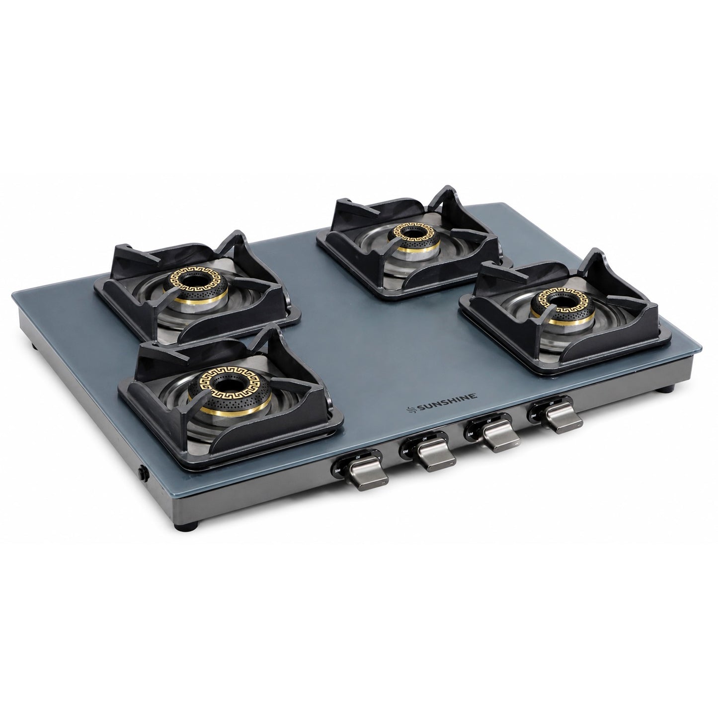 Kyoto Gas Stove | Midnight Blue Matt Finish | SABAF Italian Valves | 3 & 4 Burner