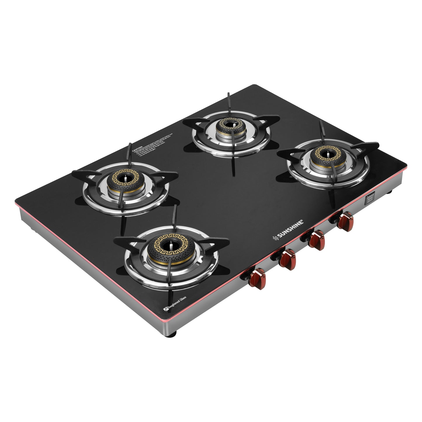 Sunshine Donna 4 Burner Gas Stove Manual Ignition (Glass Top, 2 years warranty)