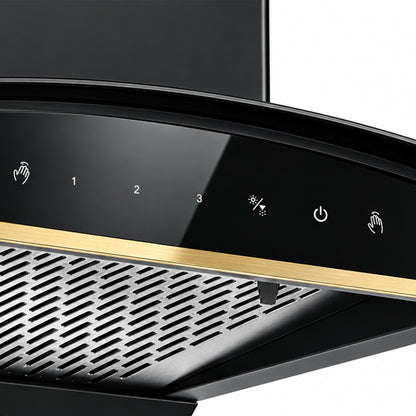 Sunshine Crysta Gold Kitchen Chimney | Auto Clean | 1500 m³/hr | 60CM, 75CM, 90CM
