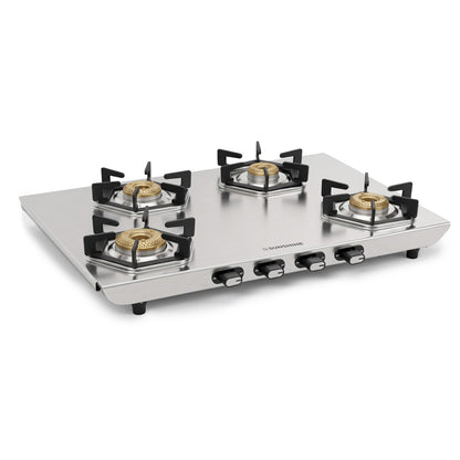 Enzo Stainless Steel Cooktop | Manual Ignition | 4 Burner