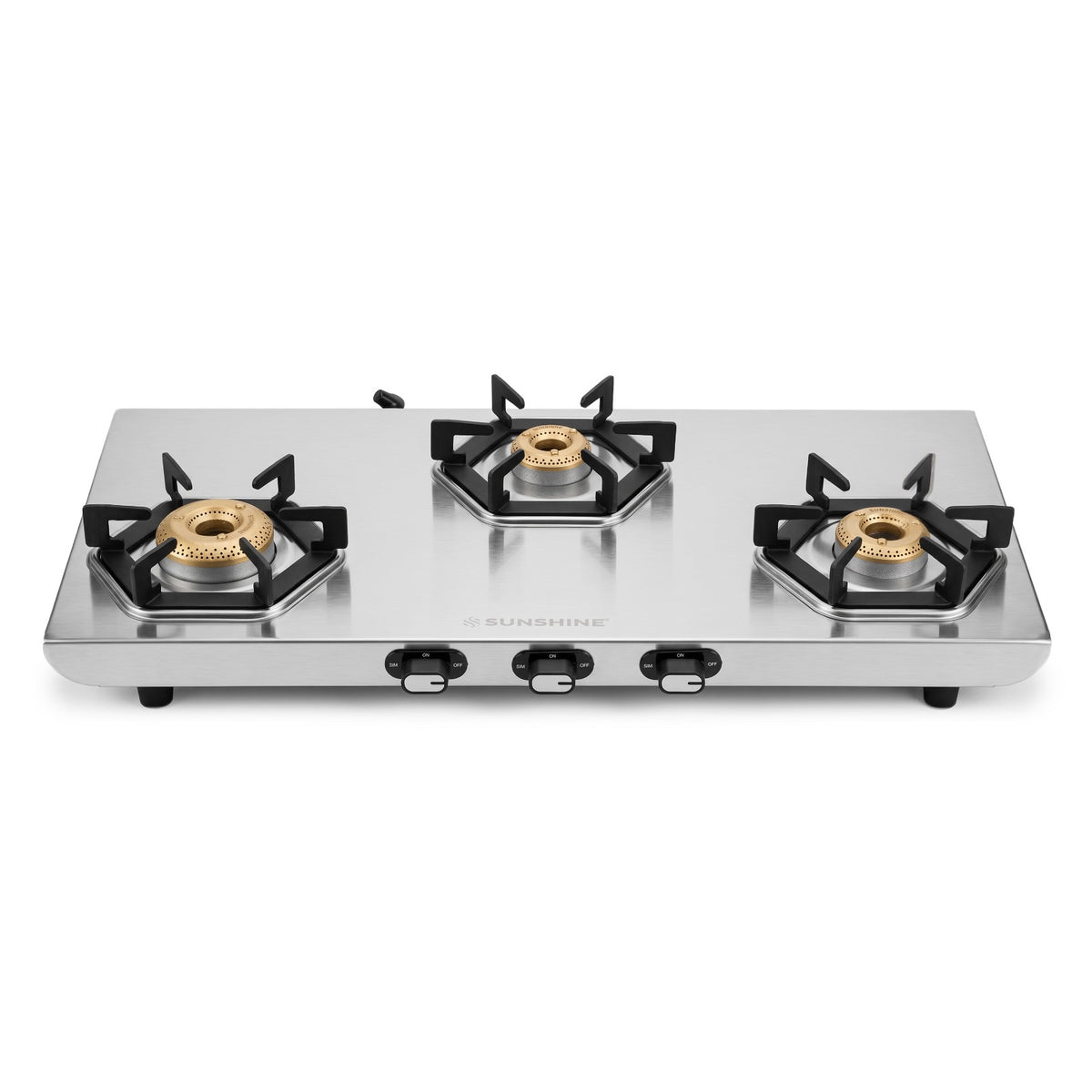Enzo Stainless Steel Cooktop | Manual Ignition | 3 Burner