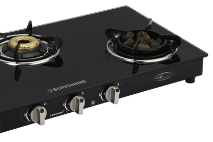 Sunshine Meethi Angeethi Pro 3 Burner Gas Stove Manual Ignition
